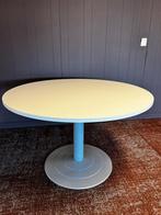 Ronde kolomtafel, Huis en Inrichting, Tafels | Eettafels, Ophalen, 100 tot 150 cm, Rond, Zo goed als nieuw