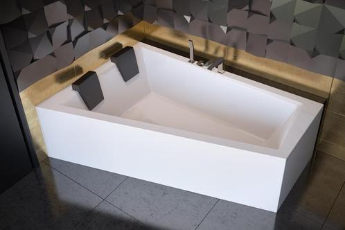 HOEKBAD 180x125 cm ASYMMETRISCH incl poten, Huis en Inrichting, Woonaccessoires | Overige, Nieuw, Ophalen