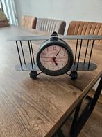 Vliegtuig Klok - Decoratieve Tafelklok, Huis en Inrichting, Woonaccessoires | Klokken, Ophalen of Verzenden, Zo goed als nieuw