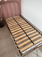 Zgan mooi koperkleurig metalen bed met matras, Huis en Inrichting, Ophalen, 90 cm, Zo goed als nieuw, 200 cm