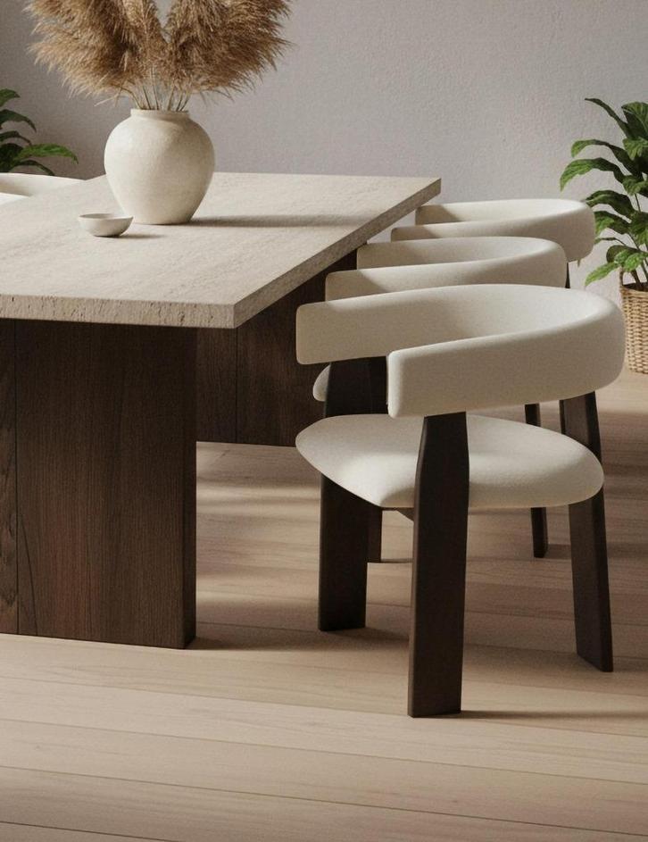 Japandi Eetkamerstoel Ossi – Zelf samen te stellen | Kinza, Huis en Inrichting, Stoelen, Nieuw, Vijf, Zes of meer stoelen, Hout