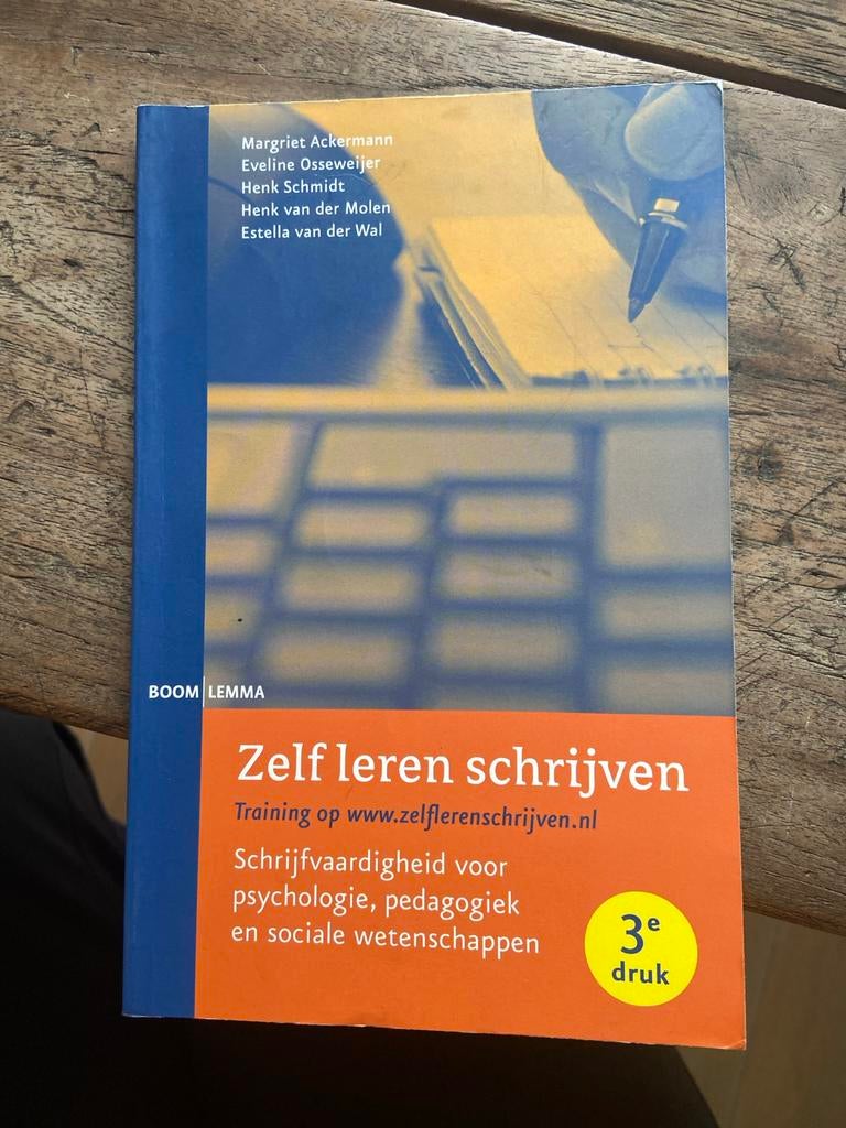 Zelf leren schrijven - 3e druk, Boeken, Studieboeken en Cursussen, Ophalen of Verzenden, Alpha, Zo goed als nieuw, HBO