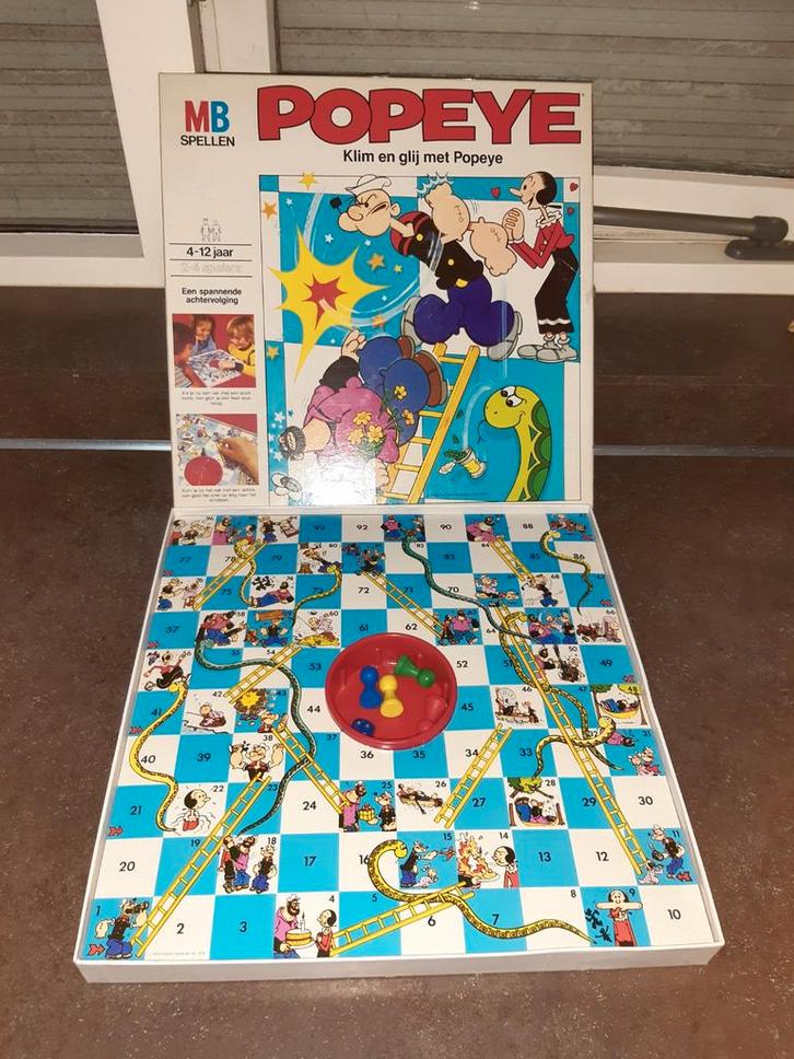 Popeye klim en glij MB 1979, Hobby en Vrije tijd, Gezelschapsspellen | Bordspellen, Zo goed als nieuw, Ophalen of Verzenden