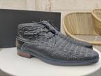 Floris van Bommel blauwe croco laarsjes - Maat 44,5 (10,5), Kleding | Heren, Schoenen, Boots, Floris van Bommel, Zo goed als nieuw