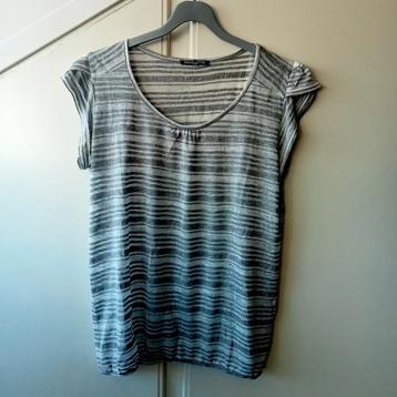 Revolution dames shirt t'shirt grijs/wit gestreept m beschikbaar voor biedingen