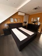 Boxspring 160x200 - Comfortabel Slapen!, Huis en Inrichting, Slaapkamer | Bedden, Ophalen, Bruin, Tweepersoons, Zo goed als nieuw