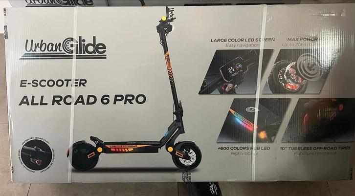 Nieuwe UrbanGlide All Road 6 Pro E-step in doos, Fietsen en Brommers, Steps, Nieuw, Elektrische step (E-scooter), Ophalen of Verzenden
