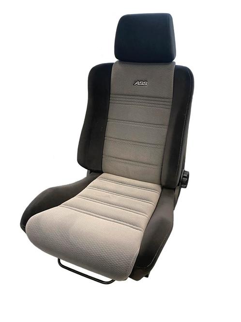 ASS autostoel 603 - grijs stof / zwart velours, Auto-onderdelen, Interieur en Bekleding, Ophalen of Verzenden