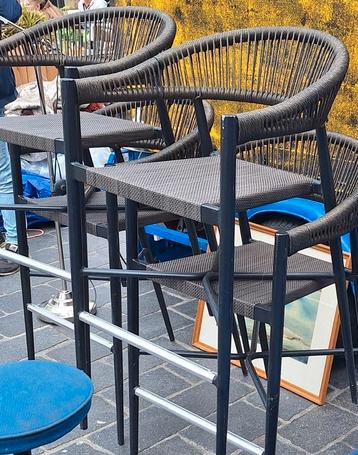 Aluminium barstoelen 4 stuks beschikbaar voor biedingen