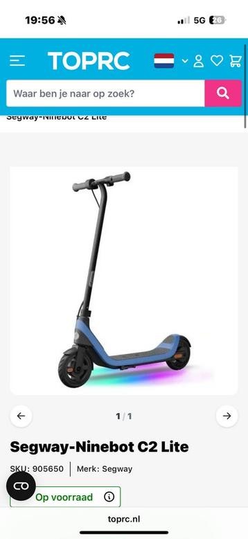 Segway C2 lite (elektrische step vanaf 6 jaar) beschikbaar voor biedingen