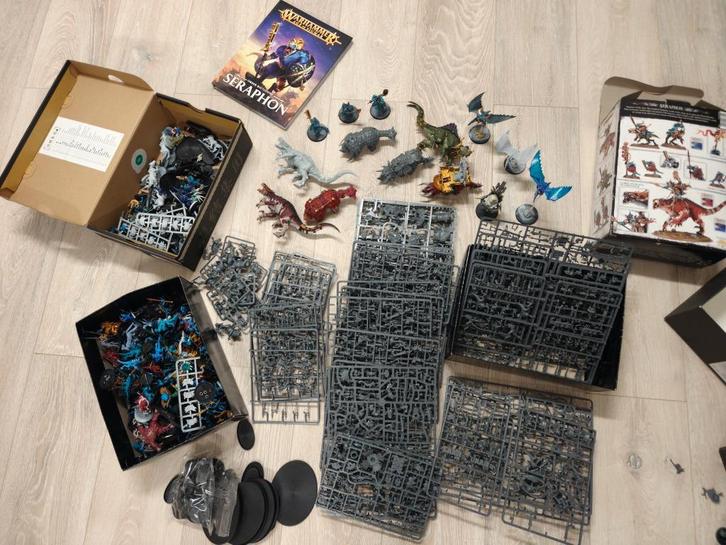 Warhammer Age of Sigmar - Enorme partij Seraphon/Lizardmen, Hobby en Vrije tijd, Wargaming, Gebruikt, Warhammer, Figuurtje(s)