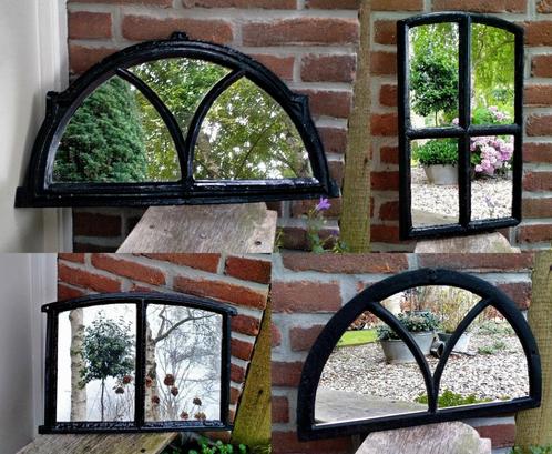 4x Antiek Boeren Tuin Spiegel Tuinspiegel - Zie Omschrijving, Tuin en Terras, Tuinwanddecoratie, Zo goed als nieuw, Ophalen of Verzenden