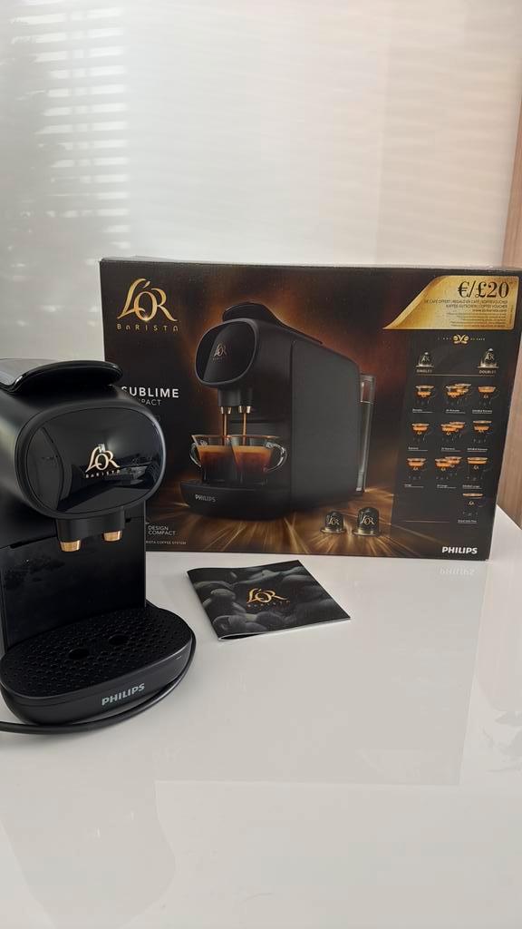 L’OR Barista Sublime Compact Koffiezetapparaat voor capsules, Witgoed en Apparatuur, Koffiezetapparaten, Zo goed als nieuw, Koffiepads en cups