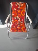 Vintage campingstoel bloemen jaren '70, Ophalen, Gebruikt, Overige kleuren, Vintage