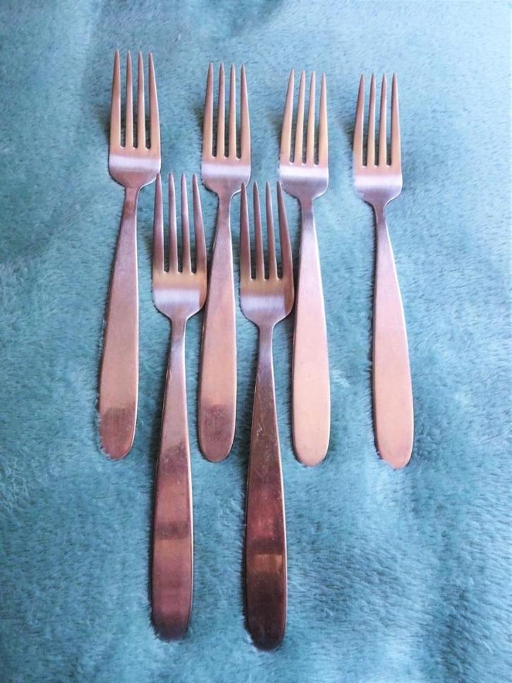 6 Robuste Hema vorken 18/10, Huis en Inrichting, Keuken | Bestek, Gebruikt, Rvs of Chroom, Verzenden