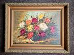 Bloemstilleven van G.J. Ernens - Impressionistisch, Ophalen of Verzenden