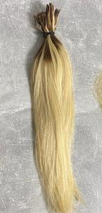 Microring haarextensions met bruine aanzet 45 cm, Ophalen of Verzenden, Nieuw, Pruik of Haarverlenging