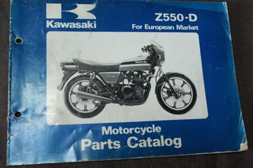 Kawasaki Z550D 1981 motorcycle parts catalog Z550 D1 GPz beschikbaar voor biedingen