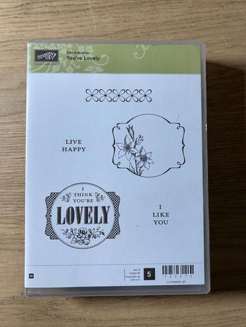 Stampin' Up! You're Lovely Houten Stempelset beschikbaar voor biedingen