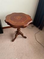 Rond bijzettafeltje kleur: mahonie - wortelnoten, Ophalen, Rond, 55 tot 75 cm, 45 tot 60 cm