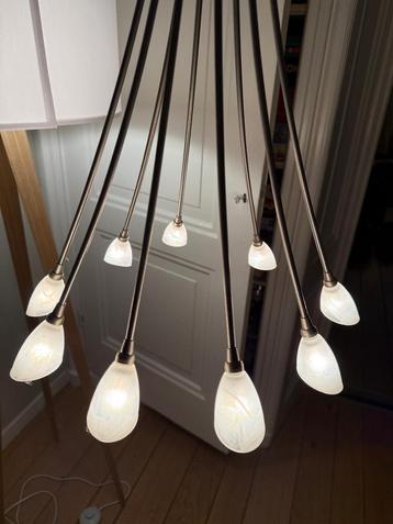 Moderne design hanglamp met glazen kappen (1 meter) beschikbaar voor biedingen
