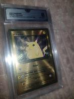 Metal gold card pikachu 8 psa ( global ), Ophalen of Verzenden, Losse kaart, Zo goed als nieuw
