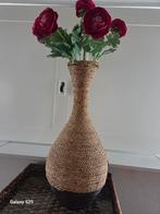 Rieten Vaas +gratis Ranonkels - Mooie Decoratie!, Huis en Inrichting, Woonaccessoires | Vazen, Ophalen, Overige materialen, Overige kleuren