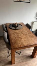 Robuste houten eettafel, Huis en Inrichting, Tafels | Eettafels, Ophalen, 50 tot 100 cm, Zo goed als nieuw, Vijf personen of meer