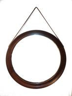 Prachtige grote vintage wenge Uno & Osten design spiegel, Huis en Inrichting, Woonaccessoires | Spiegels, Minder dan 50 cm, Gebruikt
