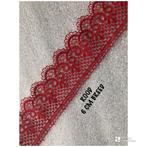 Broderie - 6 cm breed - rood, Ophalen of Verzenden, Zo goed als nieuw, Kant