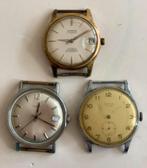 3 vintage heren horloges (jaren 50, 70 en 80), Overige merken, Staal, Ophalen of Verzenden