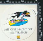 Sticker: Opel - Mit Opel macht der winter spass, Verzamelen, Stickers, Auto of Motor, Ophalen of Verzenden