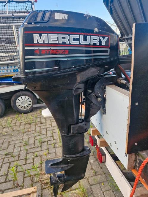 Mercury 9.9 pk 4 takt langstaart, afstandsbed, elekt start, Watersport en Boten, Buiten- en Binnenboordmotoren, Zo goed als nieuw