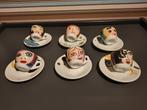 6 design espresso kop en schotels van De Lijn (illy stijl), Huis en Inrichting, Keuken | Servies, Ophalen of Verzenden, Zo goed als nieuw