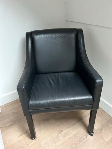 Goossens eetkamerstoelen leer zwart (4 stuks) beschikbaar voor biedingen