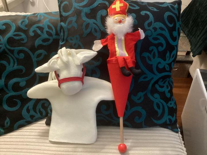 Sinterklaas stokpop en handpop paard van Sinterklaas., Diversen, Sinterklaas, Zo goed als nieuw, Ophalen of Verzenden
