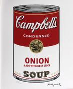 Andy Warhol(1928) Lithografie "Campbells Onion Soup" Ges Gen, Ophalen of Verzenden