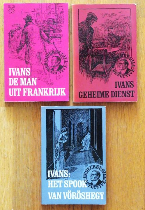 3x Ivans: Man Frankrijk + Spook Vöröshegy + Geheime Dienst, Boeken, Detectives, Gelezen, Ophalen of Verzenden