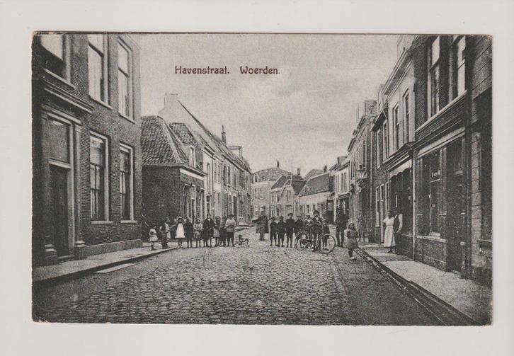 Woerden - Havenstraat * 251007-03, Verzamelen, Ansichtkaarten | Nederland, Gelopen, Utrecht, 1920 tot 1940, Ophalen of Verzenden