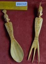 SLA COUVERT INDONESIE * Nieuwstaat *, Huis en Inrichting, Verzenden, Zo goed als nieuw, Hout, Bestekset