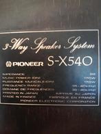 Pioneer s x540 vintage speakers zonder stofkappen, Overige merken, Front, Rear of Stereo speakers, Gebruikt, Ophalen of Verzenden