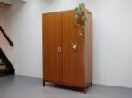 Vintage kledingkast | 2 deurs | Teak, Ophalen, Gebruikt, 100 tot 150 cm, .