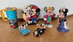 Mickey en Minnie Mouse, zes leuke items, Ophalen of Verzenden, Mickey Mouse, Gebruikt, Beeldje of Figuurtje