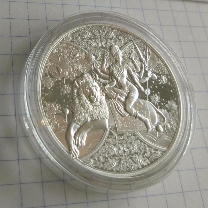 Zilver 1 oz munt - Cameroon - Durga 2023 - Le Grand Mint, Postzegels en Munten, Edelmetalen en Baren, Zilver, Ophalen