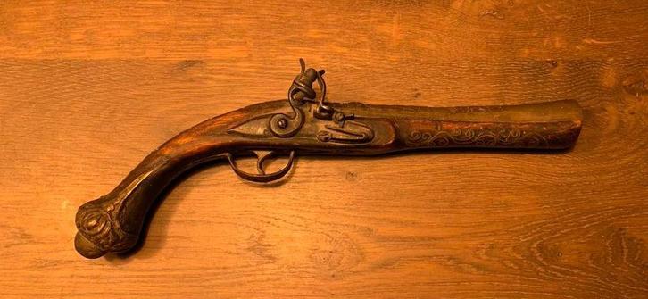 Arabisch vuursteen pistool vrijgesteld onklaar geweer, Verzamelen, Militaria | Algemeen, Landmacht, Nederland, Ophalen of Verzenden