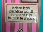 België bord reclame jaren 70, Verzamelen, Ophalen of Verzenden, Zo goed als nieuw, Reclamebord