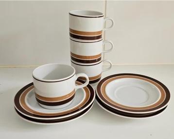 Mosa vintage D.E koffie kopjes- 4 stuks- Verzend ook beschikbaar voor biedingen