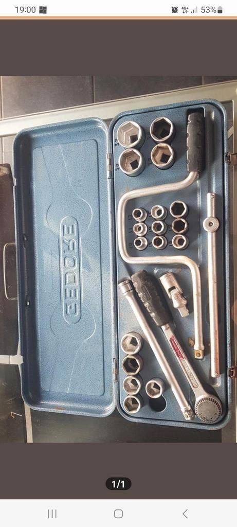 Gedore Doppenset in Koffer, Doe-het-zelf en Verbouw, Gereedschap | Handgereedschap, Zo goed als nieuw, Ophalen of Verzenden