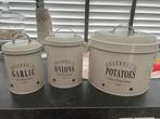 Voorraadpotten voor opslag aardappelen hien en knoflook zgan, Ophalen of Verzenden, Zo goed als nieuw, Overige materialen