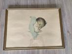Brocante lijst met slapend jongetje - Bessie Pease Gutmany, Ophalen of Verzenden